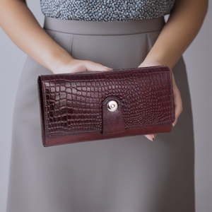 2025 Vintage Leather Lady Clutch Con cremallera larga Monedero de mano de moda Cartera de calidad de exportación para mujer - Product Image 1