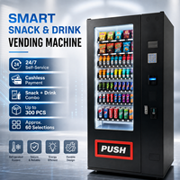 Máquina Expendedora Inteligente con Pantalla Táctil de Alta Calidad, Refrigerada, para Bebidas y Aperitivos, para Oficinas, Escuelas, Gimnasios y Cafeterías