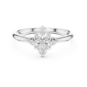 Bague réglable en saphir 18K avec style moderne et tendance pour filles - Product Image 3