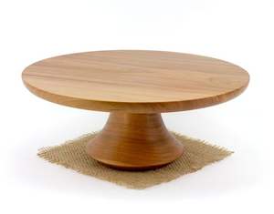 Base para Pastel de Madera Apta para Lavavajillas, Soporte Decorativo de Madera Natural para Pasteles, Cupcakes y Repostería, Ideal para Cumpleaños - Product Image 3