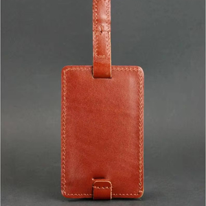 Etiquetas de equipaje de cuero genuino, etiquetas de maleta de identificación de tarjeta de visita, accesorios de viaje - Product Image 2