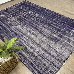 พรมตุรกีวินเทจ ขนาด 6.1x8.8 ฟุต (187x269 ซม.) ลายดอกไม้สีน้ำเงินเทา - Product Image 5