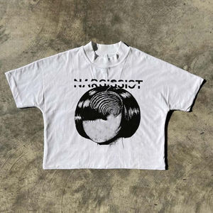 280 Gsm Heavyweight T-shirt Crew Neck Oversized Boxy Tshirt Custom Dtg Print Street Wear Tee Cotton Cropped T Shirt <b>For</b> Women - Product Image 4