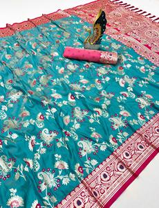Radhika Soft Banarasi Silk Saree Marché de gros de vêtements indiens et pakistanais en Inde - Product Image 3