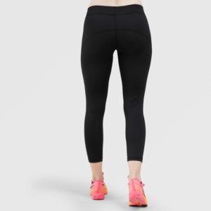 Pantalon de yoga noir tricoté coupe ajustée rapide 3XL avec effet ventre plat, en polyamide, élasthanne, nylon, motif strass à la taille - Product Image 3