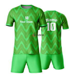 Customized Personalized Football Training Jersey <b>Short</b> Sleeve and <b>Shorts</b> Uniform <b>Polyester</b> Fabric Soccer Uniforms for Adults - Product Image 4