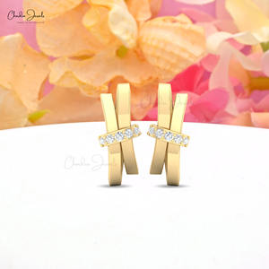 Últimos Modelos 2025, Broches de Diamantes Blancos Genuinos con Corte Brillante, Oro Sólido de 14k, Piedra de Nacimiento de Abril, Sin Níquel, Sin Plomo, Certificado IGI, para Mujer - Product Image 6