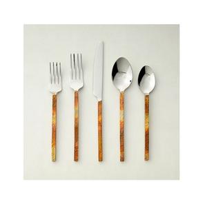 Juego de cubertería de acero inoxidable con mango rústico, color naranja, pulido con espejo, servicio para Hotel, restaurante y casas, gran oferta, nuevo estilo - Product Image 1