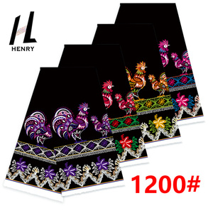 ヘンリーアイランダースタイルの新しいデザインのパシフィックスカート用の伝統的なチキン & バタフライプリント生地 - Product Image 4