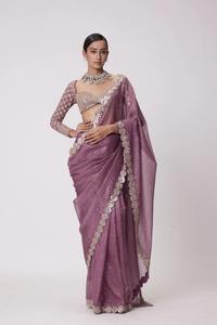 Indian Boutique Designer Elegante Fancy Faux Georgette Saree Exclusivo Elegante Blusa Étnica Última Moda Ropa de Fiesta Nupcial - Product Image 6