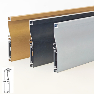 Battiscopa impermeabile in lega di alluminio con luce a LED che emette una linea di battiscopa da <span class=keywords><strong>cucina</strong></span> nera con striscia luminosa - Product Image 3