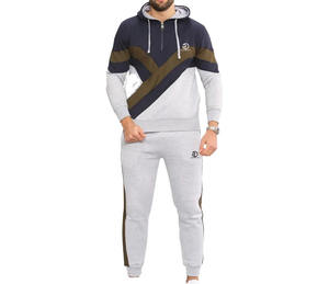 Ropa de entrenamiento para hombre de alta calidad, traje para correr, chándal de lana de algodón 100%, chándal ajustado para hombre con logotipo personalizado 2025 - Product Image 1