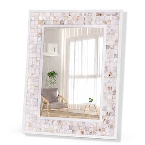 Modern Handmade Mother of Pearl Wall <b>Mirror</b> for Bedroom Hotel Restaurant <b>Bathroom</b> Decor for Home Use - Product Image 1