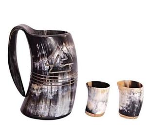 Jarra de Cerveza de Cuerno de Búfalo Pulida a Mano con Tapa de Bambú, Reutilizable y Duradera, que Combina Sostenibilidad y Elegancia Rústica Auténtica - Product Image 3