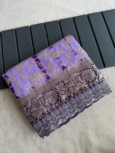 Sari en soie pure Span Dola pour femmes, tissage Max Jari Jaqurad sur tout le corps, tissage Jaal sur les deux côtés, bordure riche Pallu - Product Image 2