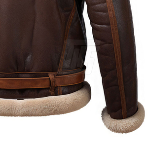 Chaqueta de Piel de Oveja para Hombre, Chaqueta de Cuero Aislada para Viajes en Clima Frío y Ropa de Calle - Product Image 6