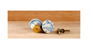 Perillas de mármol azul y dorado Perillas de mármol más vendidas de gran tamaño con tamaño de forma de color personalizado Hecho EN LA India Artículo - Product Image 5