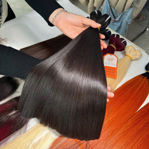 มัดผมมนุษย์สำหรับต่อผมตรงที่ทำจากหนังศีรษะ - Product Image 4