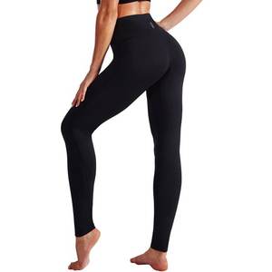 Paquete de 5 mallas de control de barriga de cintura alta de talla grande, pantalones de yoga para correr de entrenamiento Súper suaves para mujer, mallas sólidas sin ver - Product Image 4