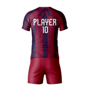 Conjunto de camiseta y pantalón corto de fútbol para hombre con estampado personalizado al por mayor, transpirable, manga corta, servicio OEM con técnicas de corte automatizadas - Product Image 6