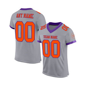 2025 élégant personnalisable respirant 100% Polyester uniformes de Football américain à manches courtes maillots entièrement brodés sublimés - Product Image 2