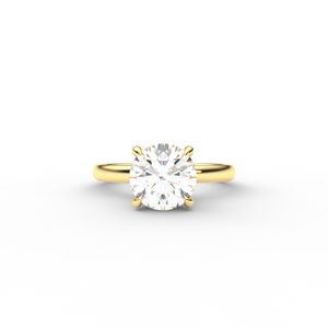 แหวนหมั้นเพชรเม็ดเดี่ยวทรงกลมทองคำขาว/โรสโกลด์/เหลือง 14k ของแท้จากโรงงาน พร้อมเพชรเพาะเลี้ยงในห้องปฏิบัติการ - Product Image 5