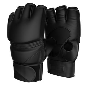 Venta al por mayor de calidad superior medio dedo guantes de agarre logotipo personalizable su propio diseño MMA entrenamiento Kickboxing guantes de lucha - Product Image 2