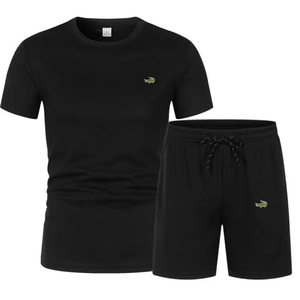 Ensemble Estival Décontracté et Respirant 2 Pièces T-Shirt et Short pour Homme Unisexe Vente en Gros avec Tissu Polaire à Séchage Rapide et Logo Personnalisé - Product Image 6