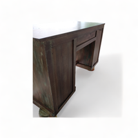 Bureau de direction personnalisé en bois massif, style traditionnel et moderne, convertible, mobilier de bureau de qualité supérieure, fabriqué à partir de bois de bateau recyclé