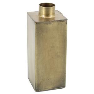 Stylish vintage metal iron flower <b>vase</b> with unique <b>textured</b> surface ideal for modern contemporary minimalist home decor - Product Image 5