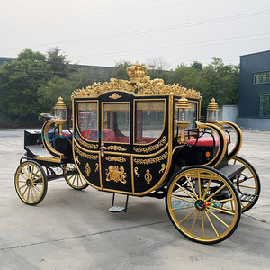 Calèches de mariage royal noir et or <span class=keywords><strong>Calèche</strong></span> de la vieille ville/<span class=keywords><strong>Calèche</strong></span> électrique sans cheval préférée des Américains - Product Image 2