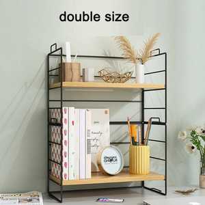 Multi-Purpose <b>Metal</b> Double Tier Detachable Design Modern Bathroom Organizer <b>Shelf</b> Storage <b>Rack</b> for Books Decor Essentials - Product Image 5