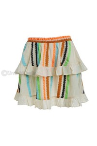 In nút váy ngắn đóng ở cổ một cánh tay ngắn hơn và một cánh tay dài hơn kết hợp thắt lưng như vải ở hông - Product Image 5