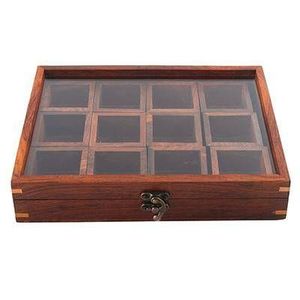 กล่องเครื่องเทศตั้งโต๊ะไม้ธรรมชาติพิมพ์ลายพรีเมี่ยมพร้อมช่องแยกสำหรับเครื่องเทศและผลไม้แห้ง - Product Image 2