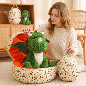 Aika Figurine de dragon Wyvern multicolore mignonne, jouet en peluche, décoration de chambre, cadeau - Product Image 1