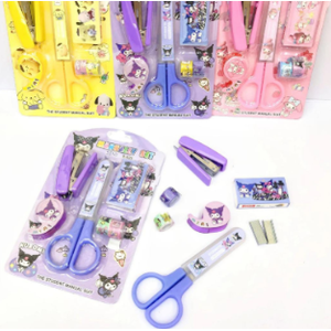 Set di articoli di cancelleria per bambini a colori con carta e plastica per il disegno e la scuola usa la stampa di Logo personalizzata - Product Image 1