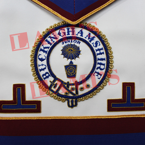 Tablier de déshabillage provincial de marque avec insigne de tablier Tablier d'insigne maçonnique en cuir d'agneau de conception personnalisée - Product Image 3