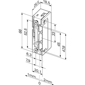 ProFix 2 Electric <b>Door</b> Opener with Metal Construction for Standard DIN <b>Doors</b> (118EY13 Left/Right 10-24 V AC/DC) - Product Image 3