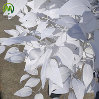 Innendekoration Maßgefertigter Künstlicher Bonsai Handgefertigter Plastik-Künstlicher Banyanbaum Weißer Ficus-Baum