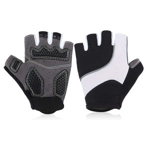 Moda antideslizante transpirable hombres mujeres deportes al aire libre bicicleta ciclismo medio dedo menos montar guantes de ciclismo - Product Image 1