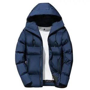 Pakaian mode jaket Puffer pria saku 3D dengan jaket bulu angsa pria untuk dijual