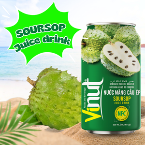 Jugo de Guanábana VINUT 40% 330ml Lata de Aluminio Bebida de Fruta Tropical Venta al por Mayor Fabricante OEM ODM - Product Image 1