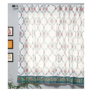 Cáñamo 100% algodón orgánico diseño Floral bordado borla encaje estilo japonés gabinete cortina partición a prueba de polvo cortinas de sombreado - Product Image 2