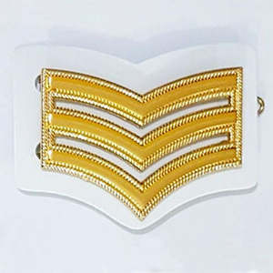 Insignia de Rango de Sargento, Chevron de Latón para el Cuello, Acabado Dorado, Pin para Uniforme - Product Image 5