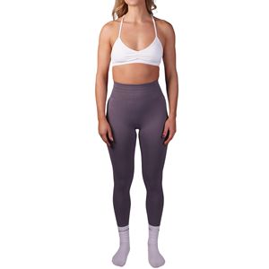 High Waist Elastic Plaid <b>Pattern</b> Yoga <b>Leggings</b> Soft Tummy Control Eco-Friendly Breathable Anti-Bacterial Full Length - Product Image 2