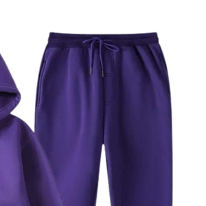 ชุดวอร์มผ้าฟลีซมีฮู้ดสำหรับผู้ชายกางเกงวอร์มลำลองสองชิ้นและกางเกงวิ่งใส่หน้าหนาวนุ่มสบายแฟชั่นประจำวัน - Product Image 4