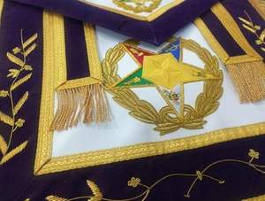 Conjunto de Mandil y Collar Masónico Personalizado, Uniforme de Logia de Nailon Hecho a Mano para Uso Ceremonial, Suministro de Fábrica de Alta Calidad - Product Image 5