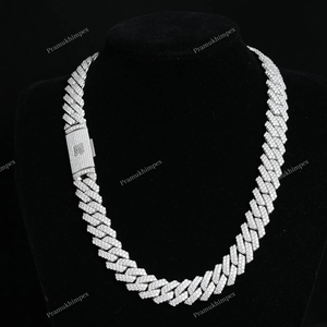 S925เพชรคุณภาพสูงทำด้วยมือ VVS Moissanite ชุบทองด้วยเงินแร็ปเปอร์สไตล์ฮิปฮอปคิวบา - Product Image 2