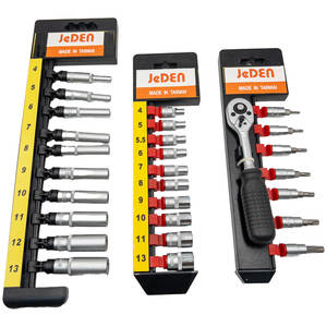 Clé à douille de qualité bricolage personnalisable à cliquet et ensembles avec poignée en acier pour tête de vis carrée-Support OEM - Product Image 1