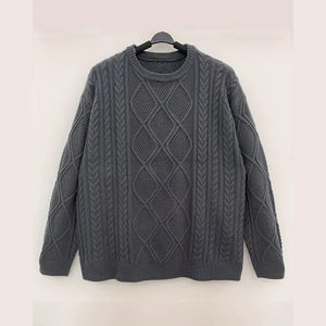 Pull-over d'hiver en tricot sur mesure à col en V Fabricant OEM ODM Tissu de laine en vrac Commande en gros Doux décontracté unisexe de grande taille - Product Image 1